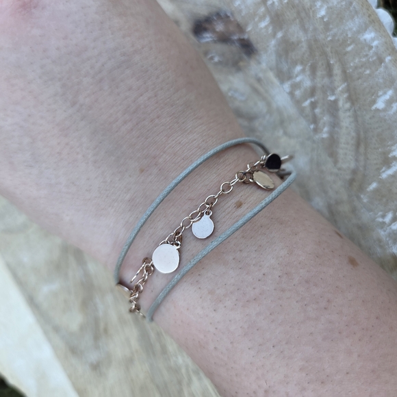 24. Rose Gold and Gray Women's Bracelet - Picture 7 of 8